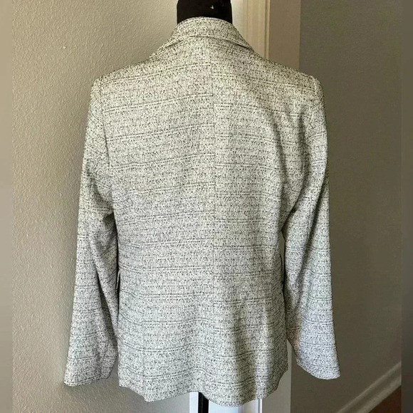 Nine West Black & White Tweed One Button Blazer - Picture 3 of 6